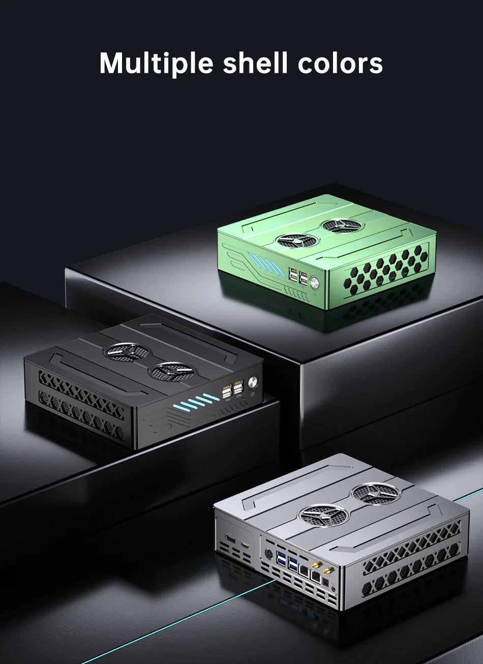 Mini Gaming Pc Core I9-12900F Gaming Mini Pc RTX4060M 8G Discrete Graphic Dual Ddr5 M.2 Nvme Computer Barebone 8K With LED