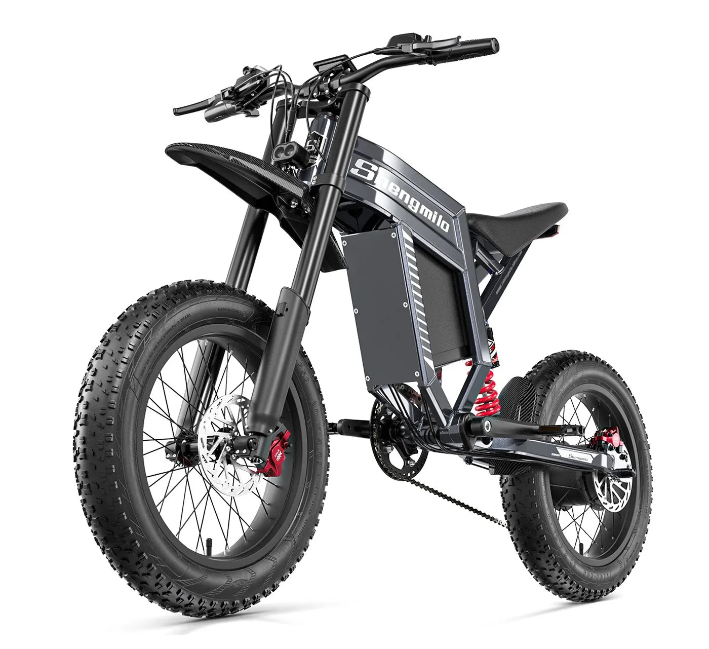 Powerful 20" Fat Tire E-Bike 1500W 60V 40MPH Electric MountainBike for Adventure