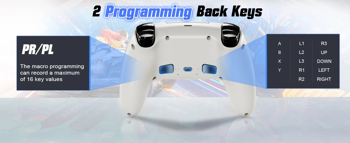 Gamepad For Playstation 5 Wireless Controller PS5/PC Console Gaming With Turbo Dual Sense Vibrate Programming RGB
