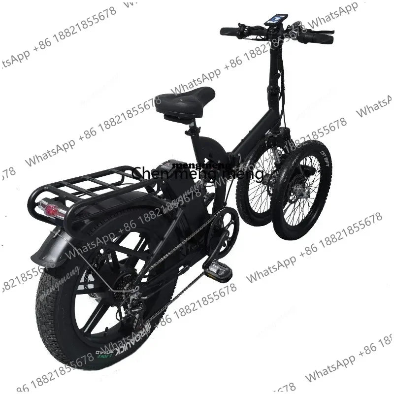 D185 three-wheeled electric moped three-wheeled  bicycle folding  three-wheeled moped