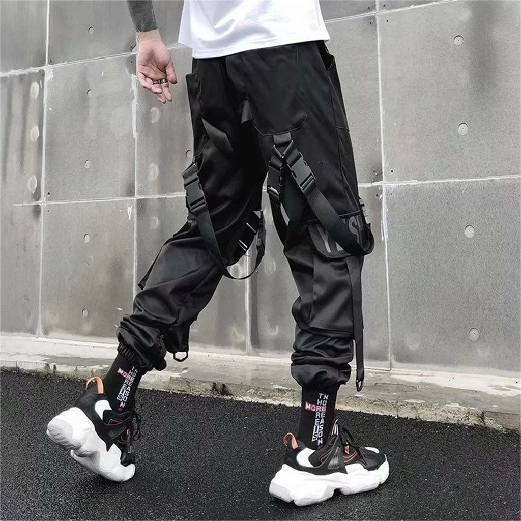 Techwear Cargo Pants Men Y2k Clothes Gothic Punk Harajuku Anime Streetwear Joggers Men's Pants Military Casual Harem Pants