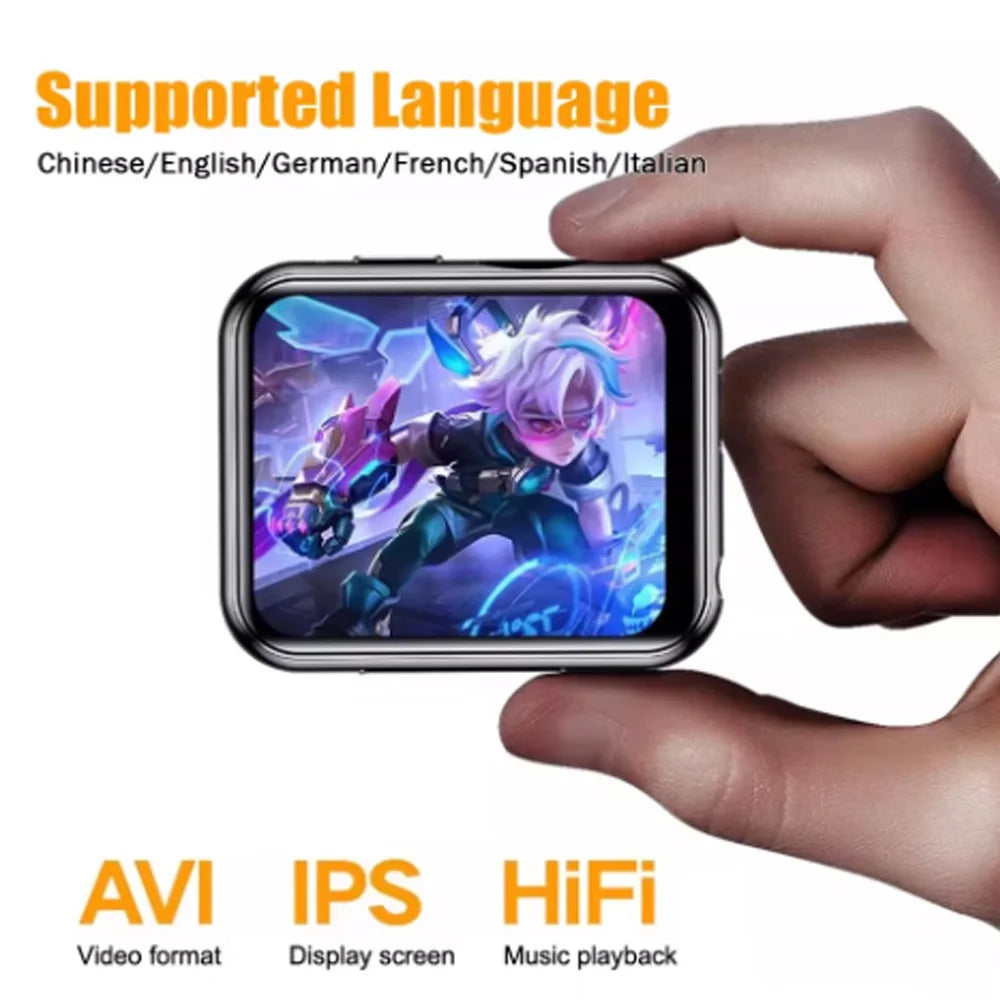 64GB MP3 Music Player Bluetooth 5.4 HiFi MP4 Full Touch Screen Built-in Speaker Recorder Camera Portable Video Player FM/E-book