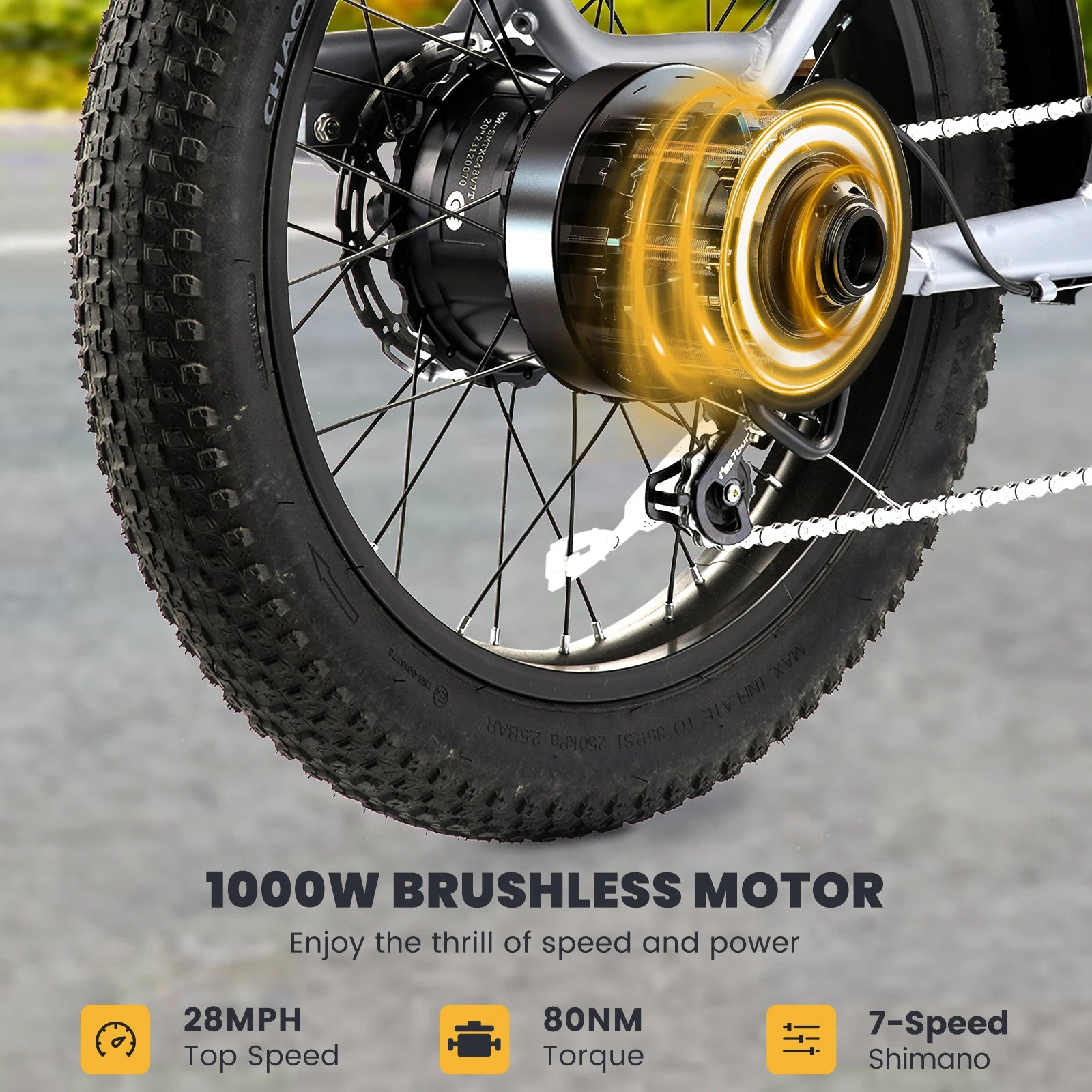 Electric Cargo Bike For Adults CYCROWN 20x3" 1000W Motor Top Speed 28Mph City E-Bike 48V 25AH Max Range 120Miles Load 400Ibs