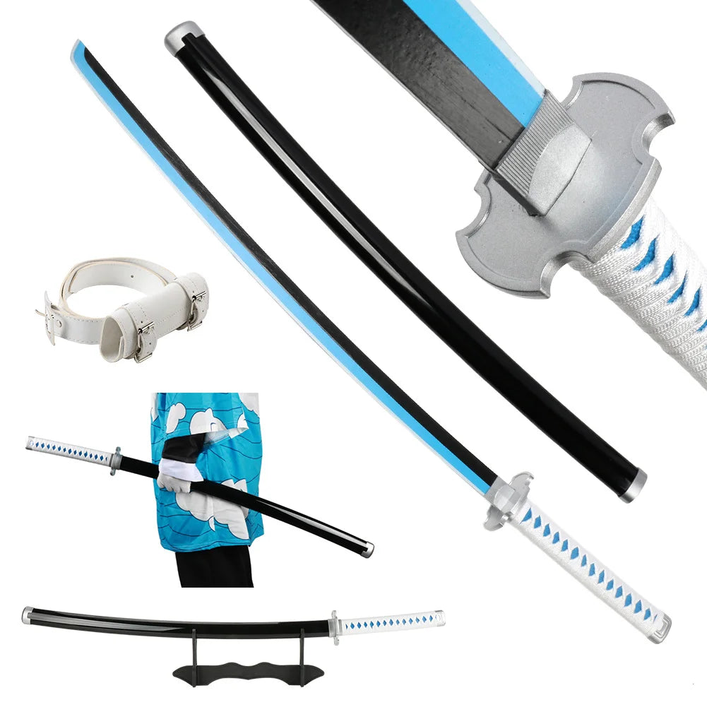 41 inch Anime Cosplay Samurai Katana Sword With Belt And Holder Tanjiro Halloween Cosplay Props Decoration