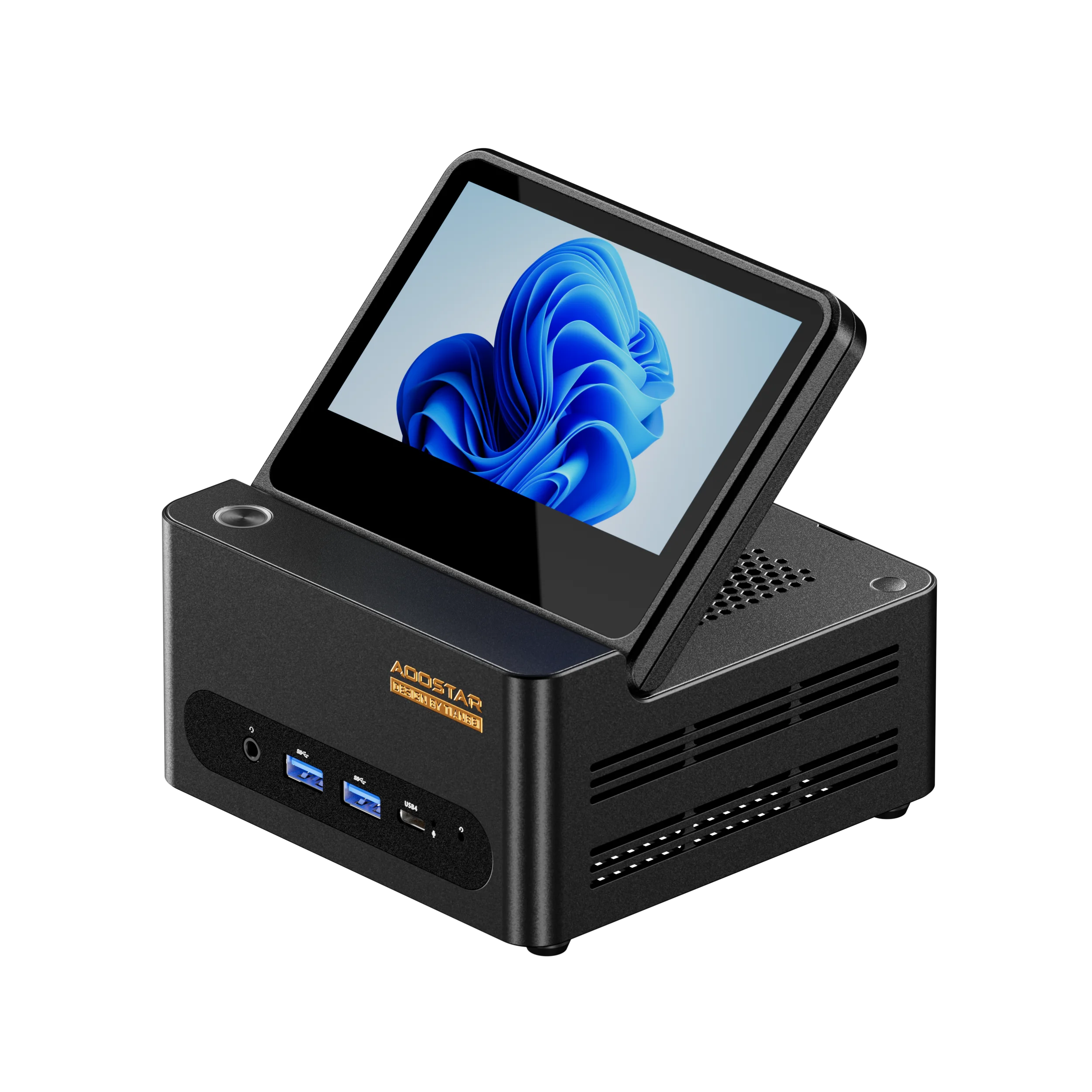Mini Pc Aoostar  G-FLIP AMD Ryzen AI9-HX370 Desktop 5 inch" Flip Screen USB4 OCuLink Wi-Fi7 Desktop Computer Mini Pc for Windows