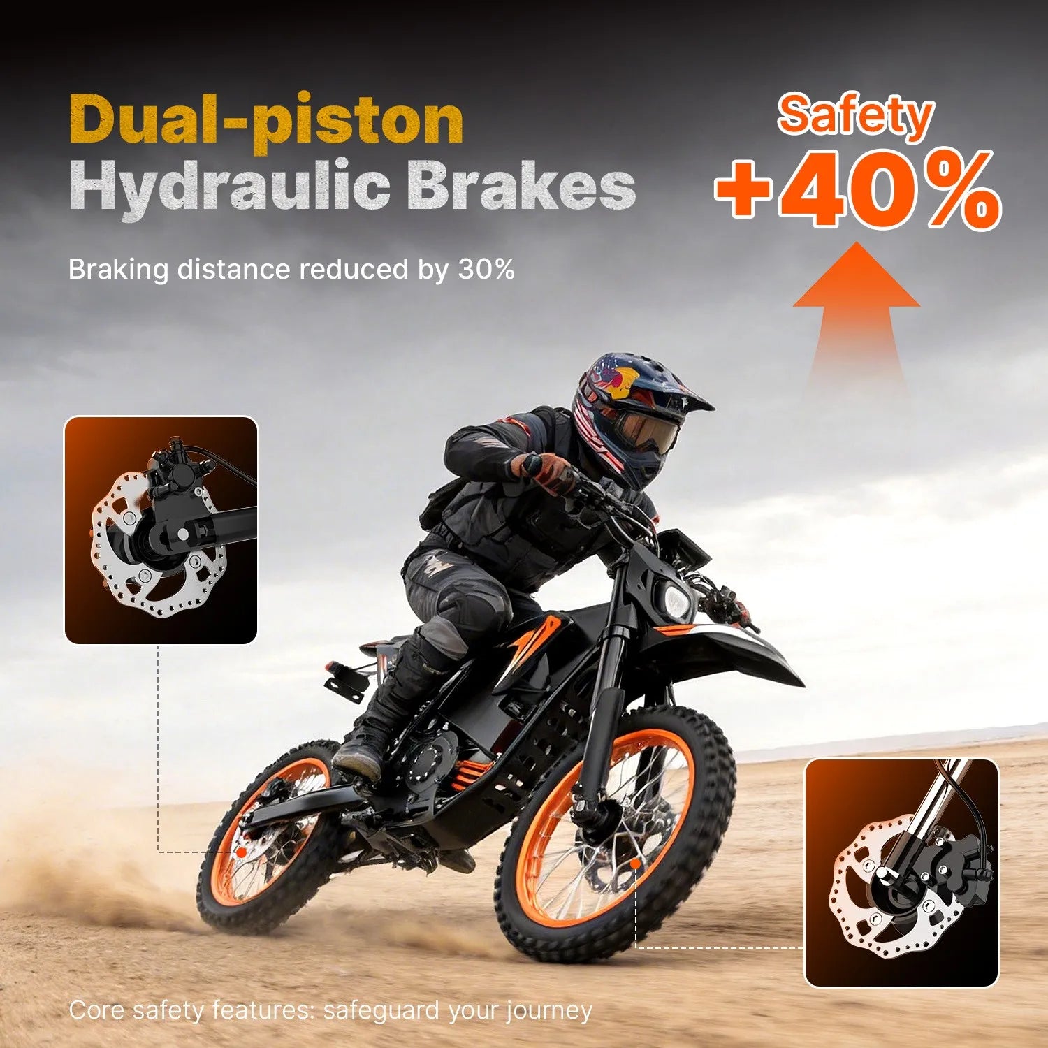 Fat E-Bike 60V 28Ah Off-Road E-Motorcycle 50 MPH 4000W Electric Dirt Bike US