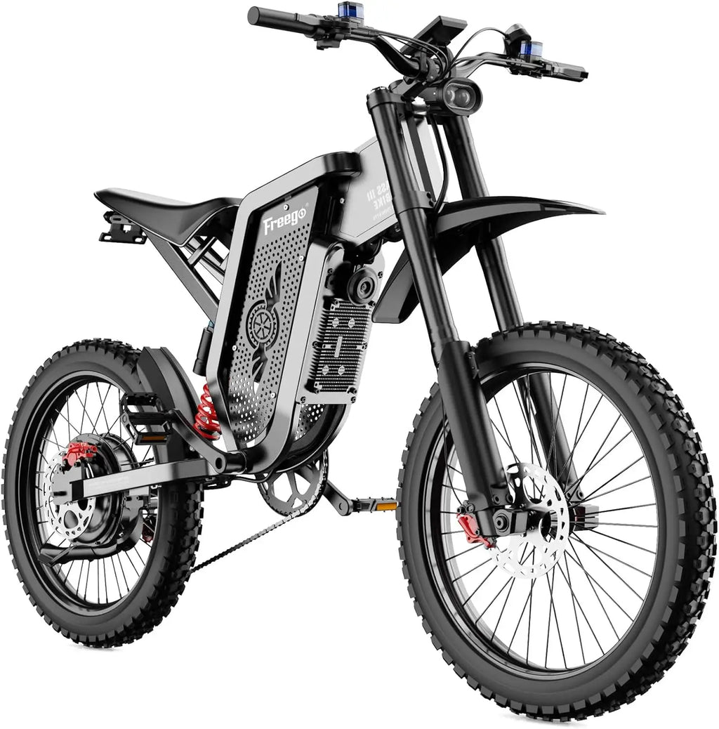 Freego X2 Electric Dirt Bike 6000W Motor 60V 30Ah Removable Battery Max 50Mph E-Bike 19" x2" Tire Off-Road Motorcycle for Adults