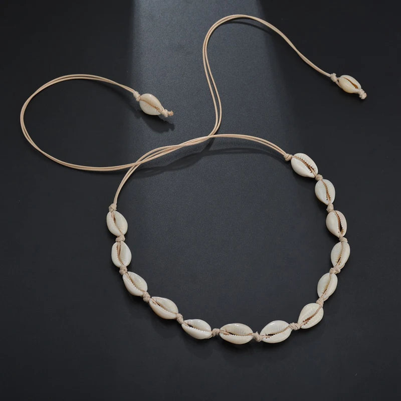 SUMENG Boho Beach Bohemian Choker Necklaces For Women Girls Summer Fashion Jewelry Chained Shell Pendants Necklace Gifts
