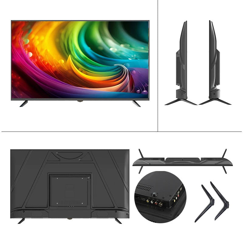 Global Version Android 11 Smart TV, 32 40 43 50 Inch, 4K UHD Frameless LED TV, WiFi Bluetooth Netflix YouTube Google Play HDR10