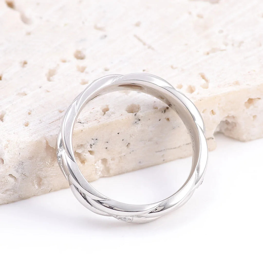 Provence Platinum Rings DEF/VS Lab Grown Diamonds for Women man wreath Eternity Rings Classic Finger Personalized Custom Gifts