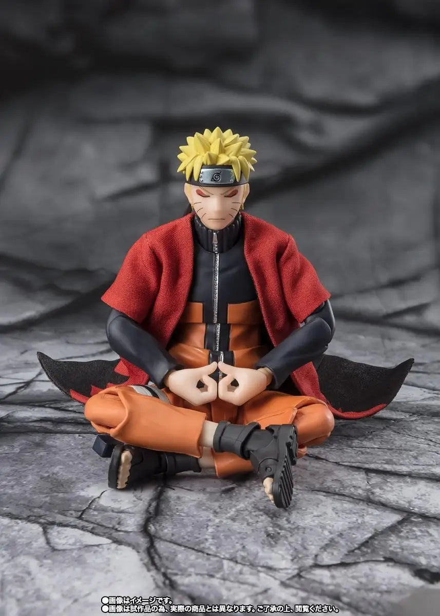 BANDAI Naruto Original Box Figure SHF Naruto Series Uzumaki Naruto [Sage Mode] Anime Peripheral Model Figure Collection Gifts