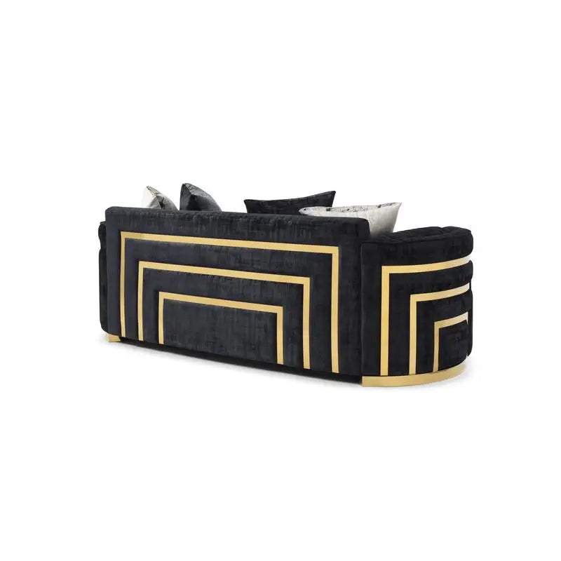 Black Sofa G00523A-S, Modern Design, Elegant and Comfortable Home Seating, Ideal for Living Room and Lounge Spaces