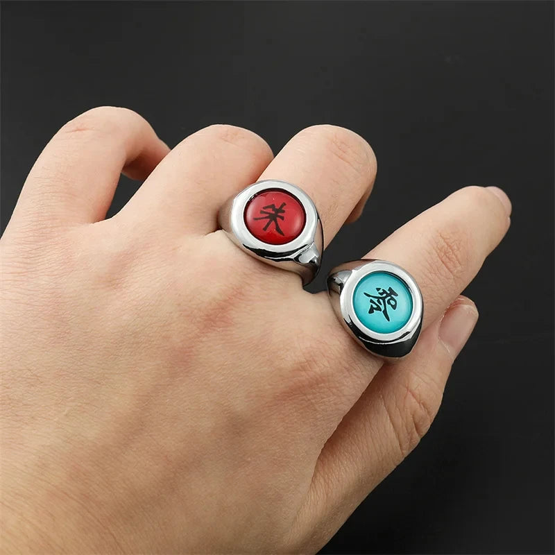 10pcs Bandai Naruto Akatsuki Rings Anime Itachi Figure Cosplay Action Accessory Jewerly Cool Boys Children Kids Toys Gifts