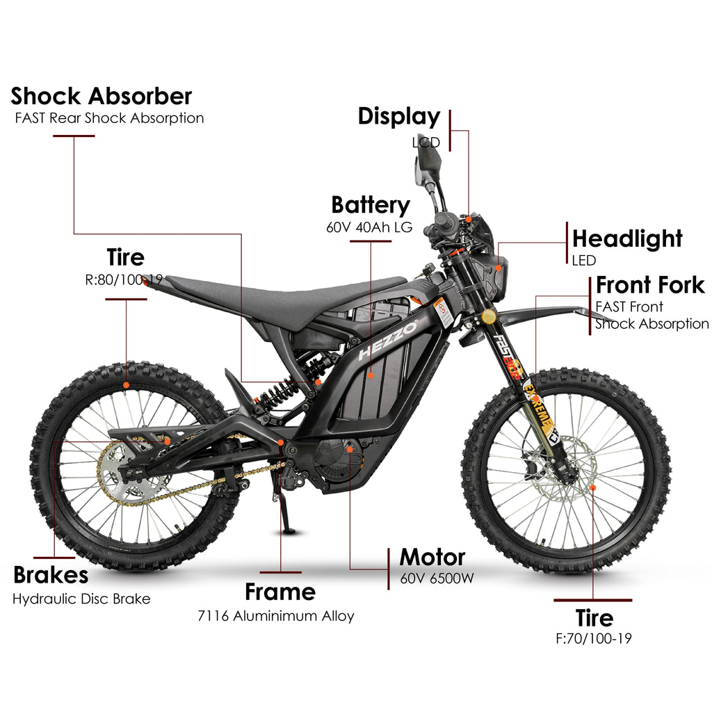 Adult Electric Dirt Bike 2024 Enduro Ebike 72v 8000w Middrive 40Ah Powerful Off Road Talaria Sting Electric Motorcycle