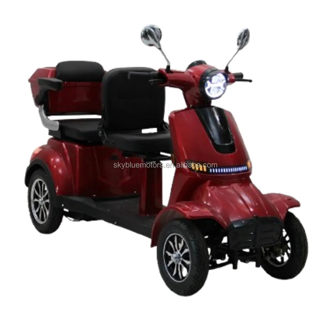 Modification Made in China Low Speed High-Quality Mobility Scooter 1000W 4 Wheel Two-Seat Electric Motorcycle for the Elderly