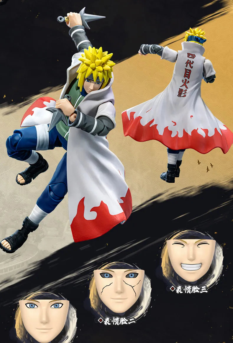 Blokees Naruto Action Figures Naruto Uzumaki Kurama Sasuke Uchiha Minato Namikaze Assembly Model Champion Class Anime Toys Gift