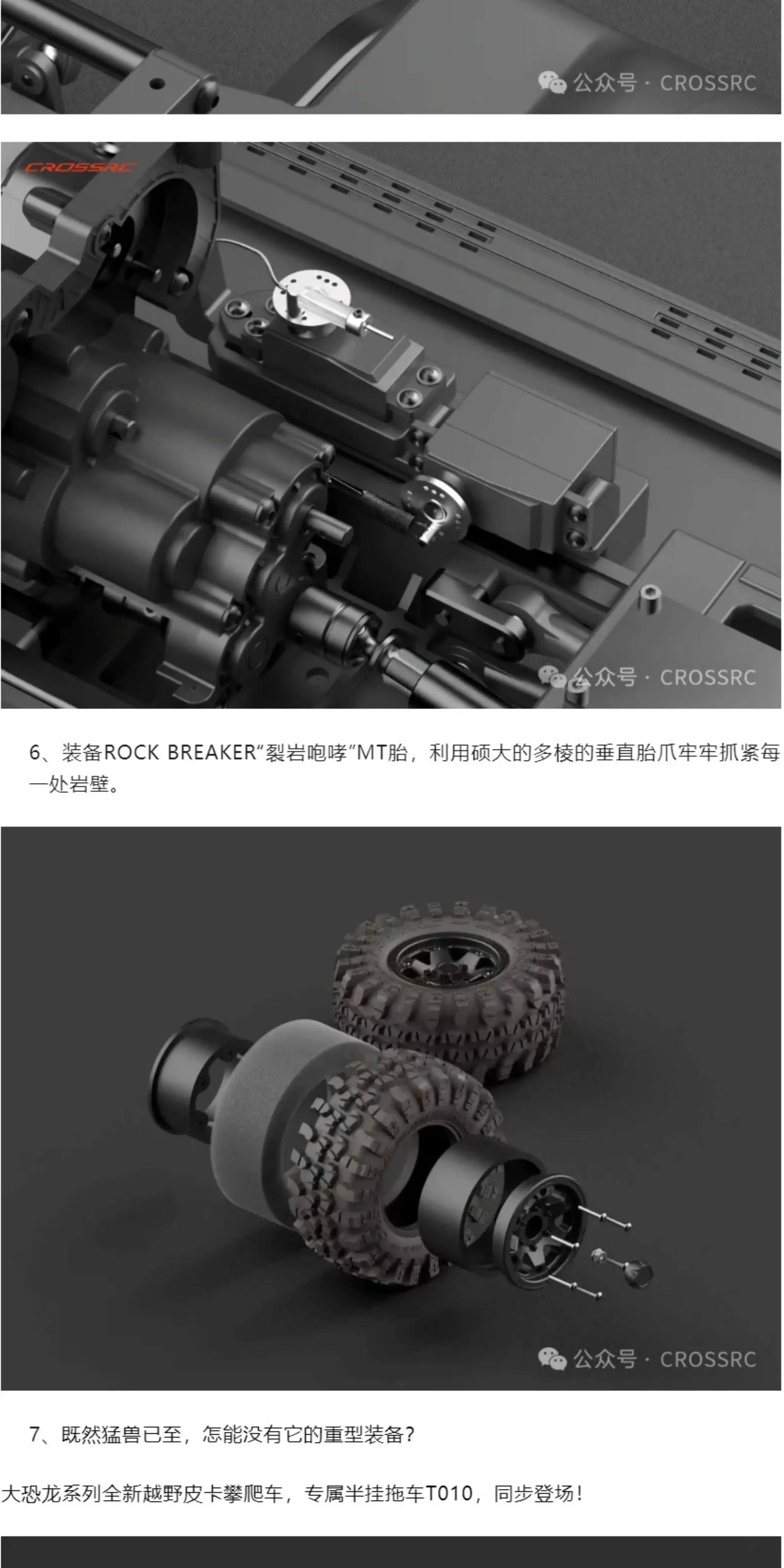 CROSSRC 1/5 Scale EMO XX2 XXL2 Tarbosaurus Remote Control Electric Off Road Climbing Pickup Truck All Terrain RC Hobby Vehicle