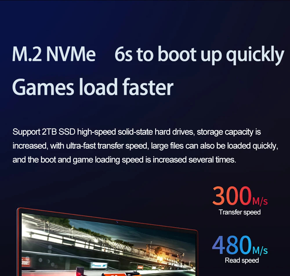 16.1 Inch Gaming Laptop RTX4050 6G Intel Core i9-13900HK Windows11 RAM Max 64GB DDR5 2*M.2 NVME 2TB SSD WiFi Office Notebook