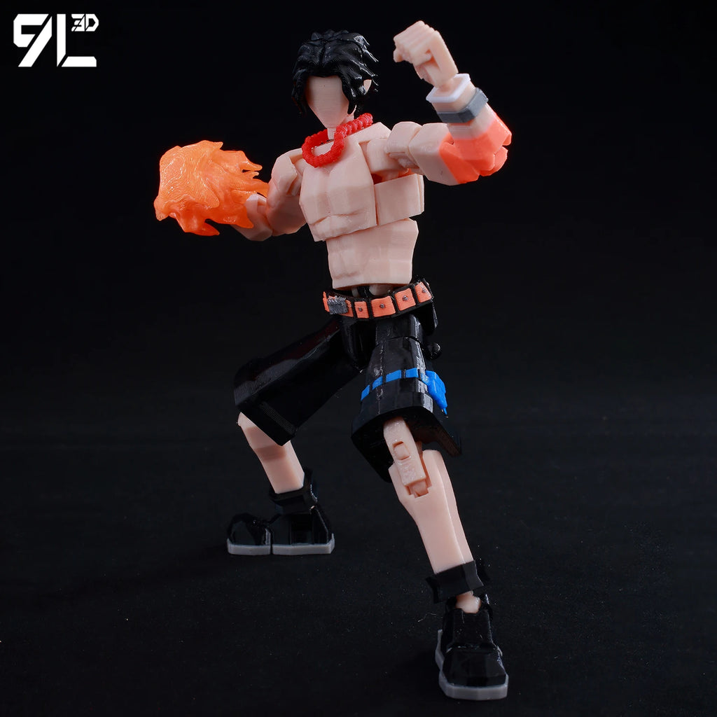 9L3D Printed Anime One Piece Naruto Demon Slayer Dummy13 Lucky T13 Movable Shapeshift Action Figures Mannequin Toys Collectors
