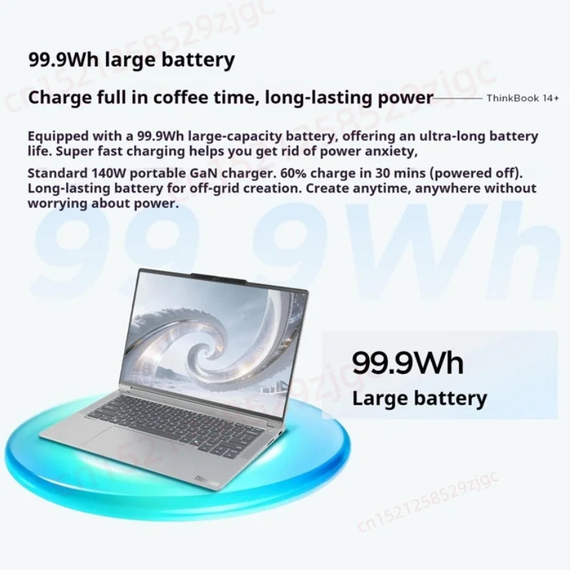 Lenovo ThinkBook 14+2026 Laptop Ryzen 7 H 255 32GB RAM 1TB SSD Graphics AMD Radeon 780M 14.5-inch 3K IPS LED 120Hz Screen