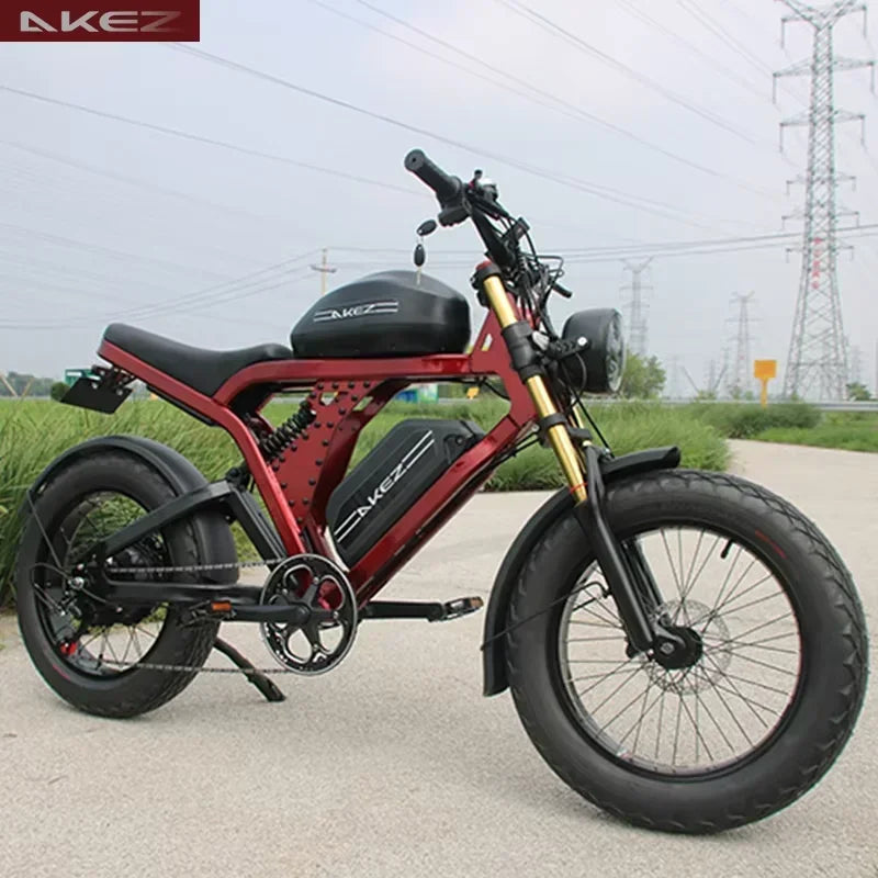 Electric bike 1500W motor 52V 55Ah Battery Electric bicycle Long Range 20 inch tire 55km/h mountain off-Road riding Adult E-bike