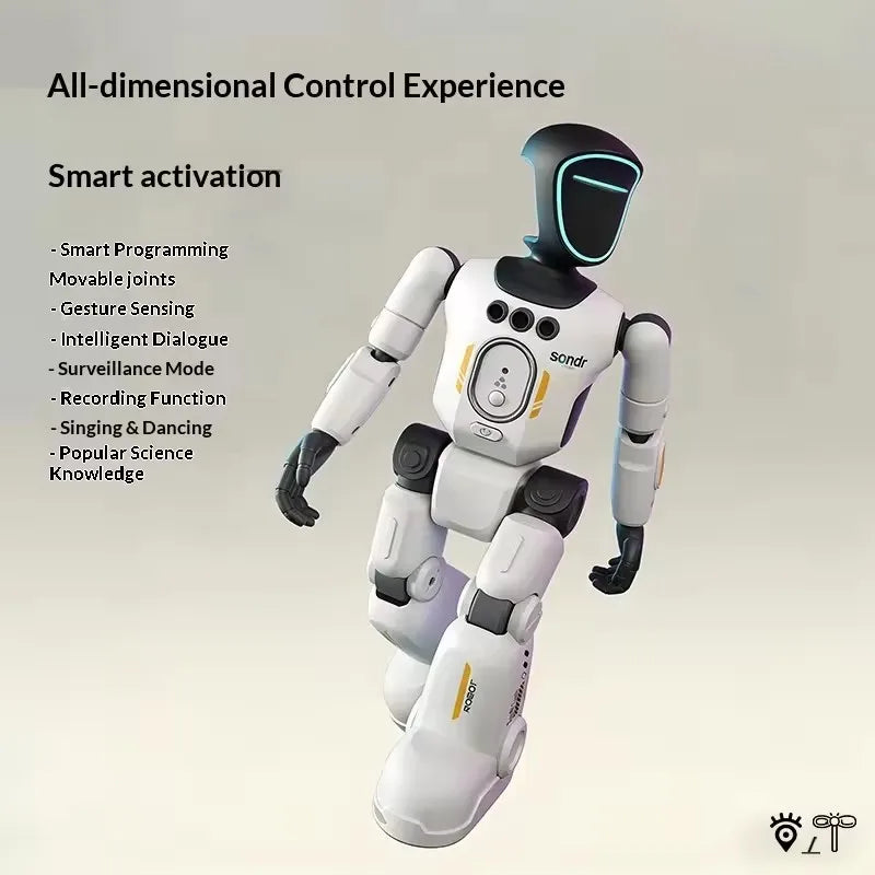 Smart Programming Humanoid Gesture Sensing Remote Control Robot 2.4G Joint Mobility Breathing Light Recording Function RC Robot