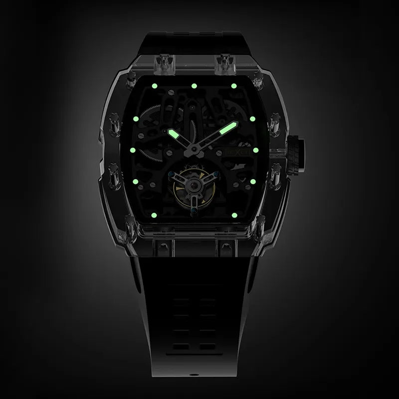 BEXEI K9 Sapphire Crystal Flying Tourbillon Man Watch Manual Skeleton Movement Men's Luxury Watch Vintage