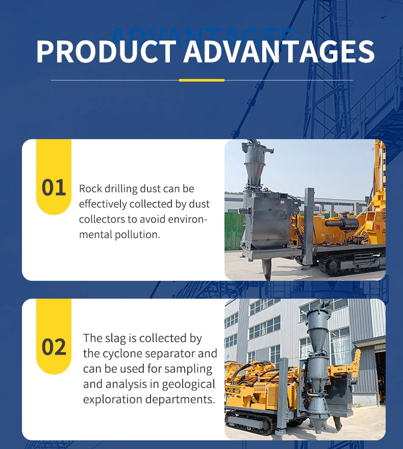 Diesel Reverse Circulation Drilling Rig RC Borehole Drill Machine 600m for Mining Exploration High Efficiency