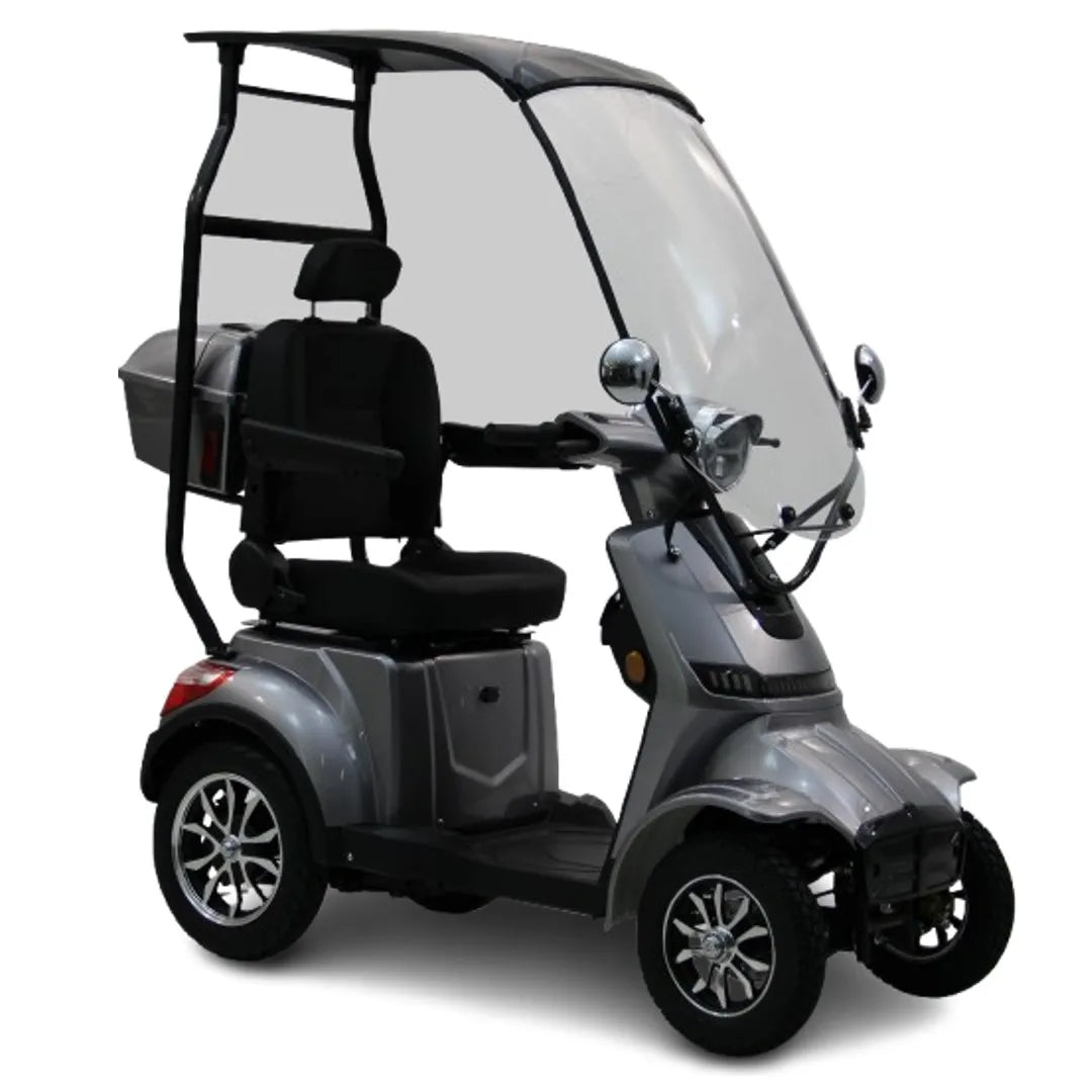 Modification Hot-selling 4-Wheel Electric Mobility Scooter with Canopy Roof Max 25km/h Long Range Outdoor Travel for Adult