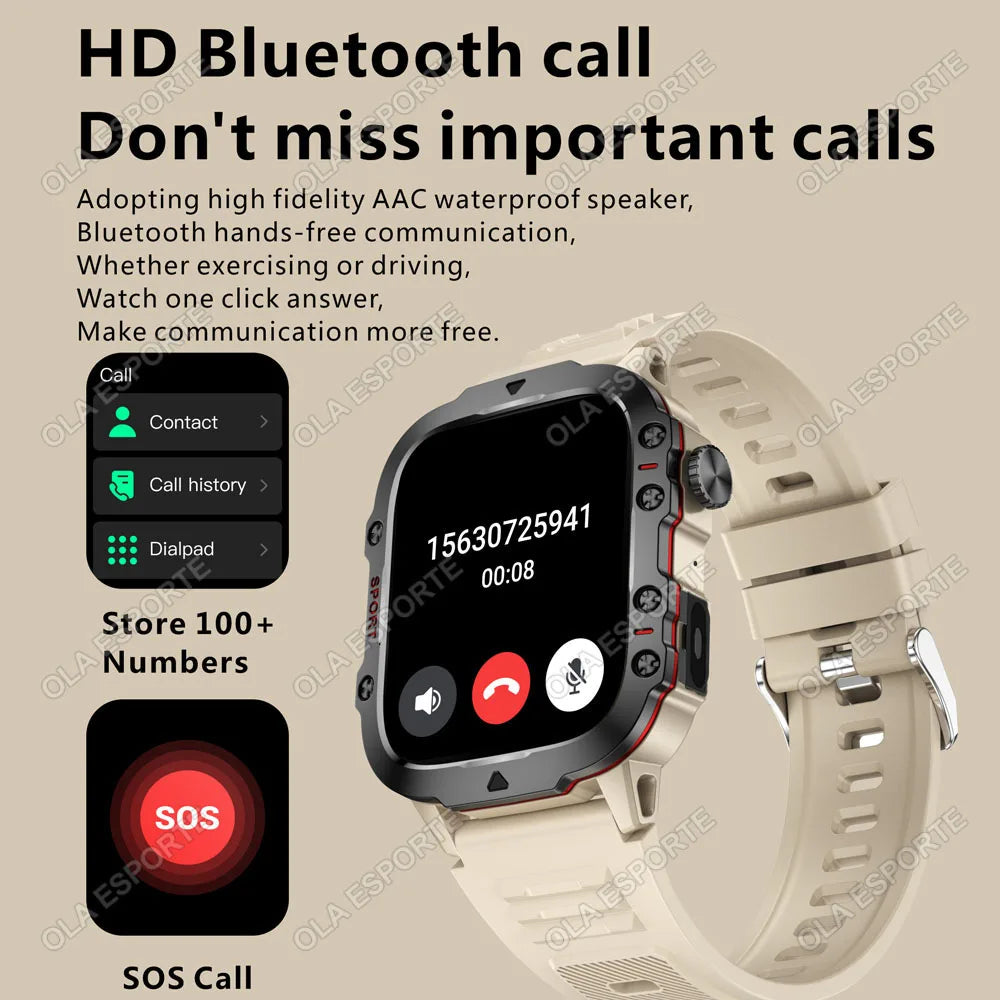 2026 New SmartWatch Men For Women Militray Outdoor GPS Tracker Sport Watches Heart Rate Sleep Waterproof Smart Watch IOS Android
