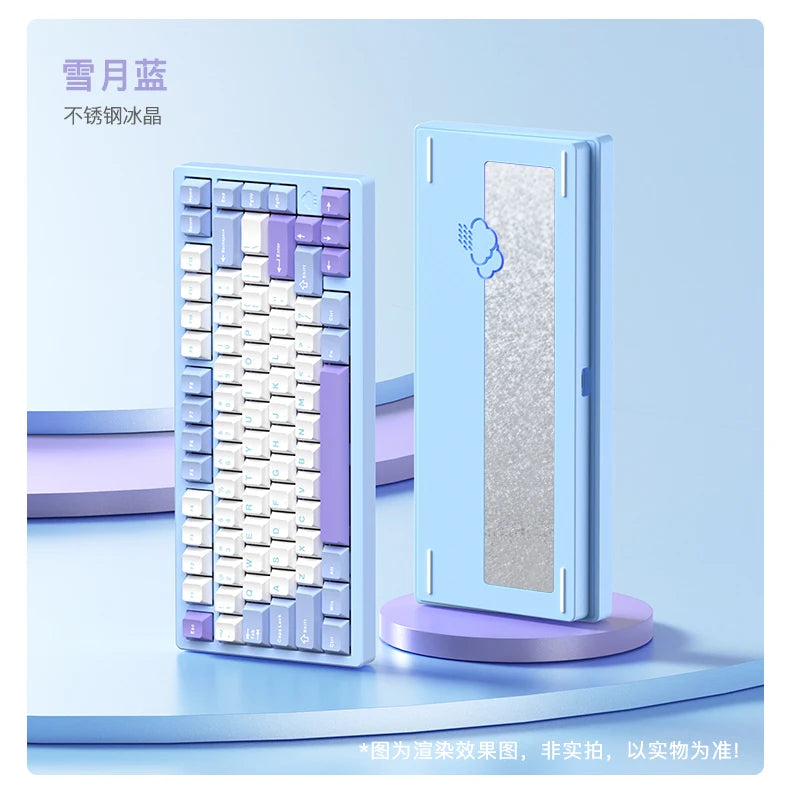 In Stock RAINY75 Mechanical Keyboard Hot-swap Aluminium Alloy Tri Mode RGB GASKET Gaming Keyboards Laptop Accessories custmgifts