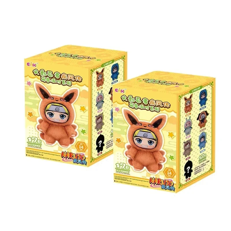 100% Original EAKI Naruto Blind box Shippuden Party Series Stuffed Plush Handmade Ornament Toy Collection Gift