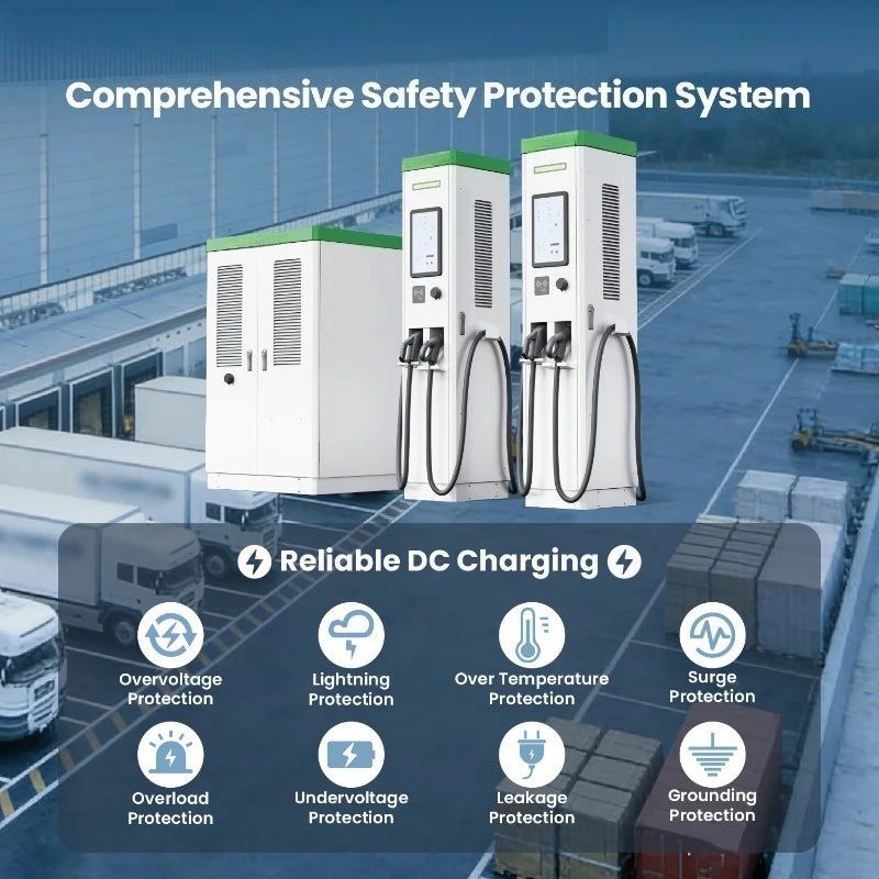 480kW Split Level 3 DC Fast EV Charger Station 3 Phase Charging Station for Electric Vehicles
