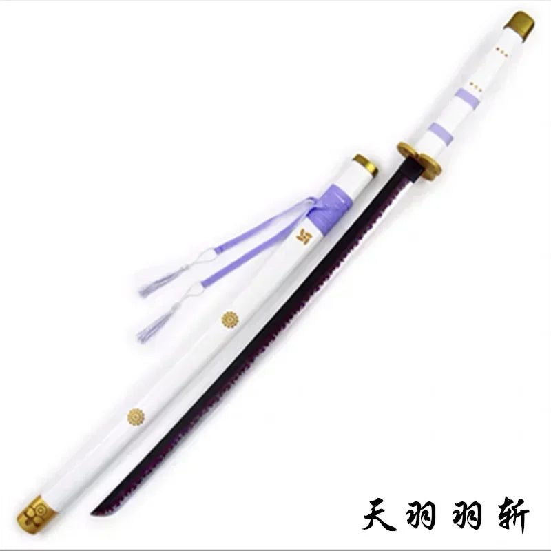 104cm Zoro Katana Sandai Kitetsu Sword Wooden Ninja Blade Anime Cosplay Prop Real Size Japanese Katana Samurai Sabre Kid Toy