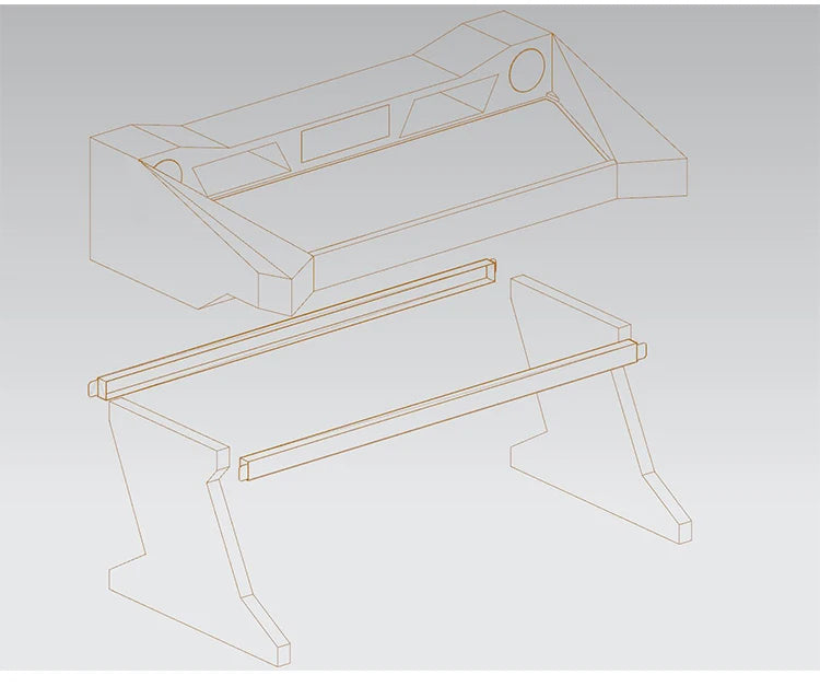 Computer chassis integrated table fully transparent water-cooled large chassis special-shaped computer table e-sports table