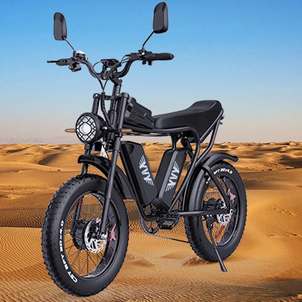 Electric Bike yvy Q20pro 2000W Dual Motor 52V40AH Battery E-bike Hydraulic brake 20inch Fat Tire Snow Off-road  Electric Bicycle