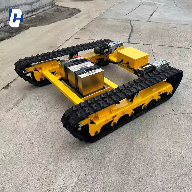 Small Track Chassis Customizable With Electric Rubber Tracks Lightweight And Flexible Offering OEM Solutions For Robots