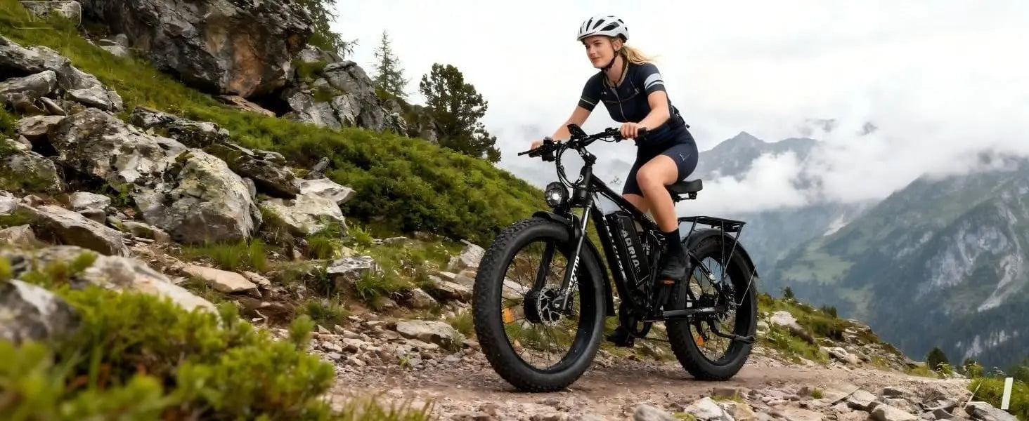 26 Dual Motor Electric Bike for Adults, 5000W Peak 210NM 40-46MPH Fast E-Bike, 52V 25AH Motorcycle, 32-90 Miles, 26