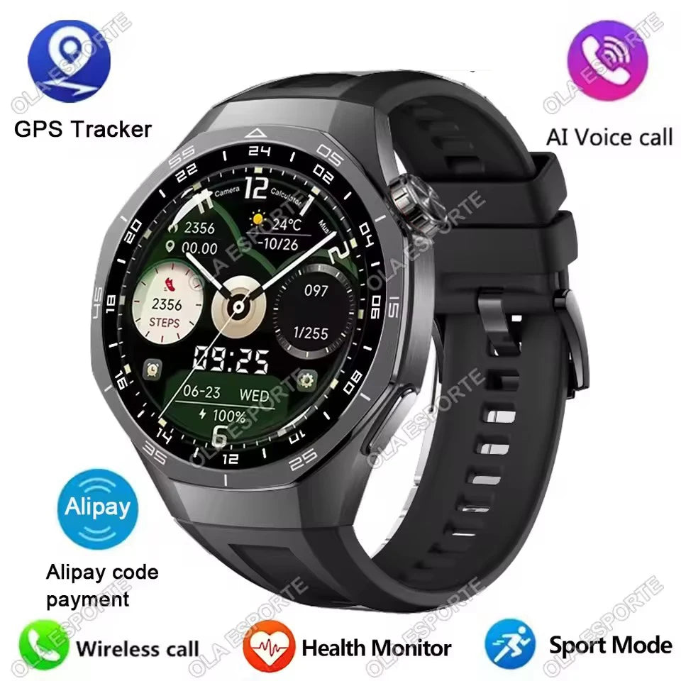 2026 New Watch 5 Pro GPS Track Smart Watch Men 360*360 AMOLED Screen NFC BT Call Waterproof Health Monitor Man Smartwatches IOS