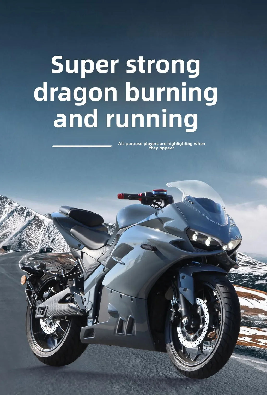 Adult 72V Sports Car High-speed Electric Motorcycle Battery Electric Motorcycle