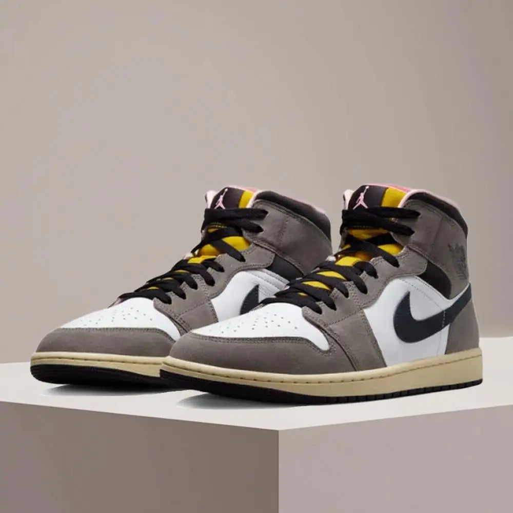 Nike Air Jordan 1 Mid Cushioned Fashionable Versatile Slip-Resistant Durable Basketball Shoes HQ2011-100