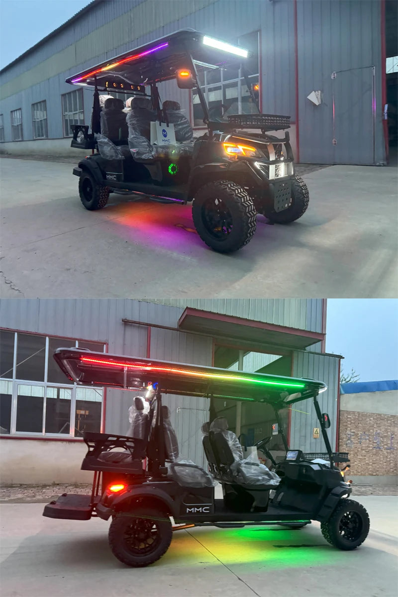 4WD Brand New Utility Vehicle Hunting UTV 4 Seater Golf Car Buggy 10KW 72V Lithium Battery Club Car Off Road Electric Golf Cart