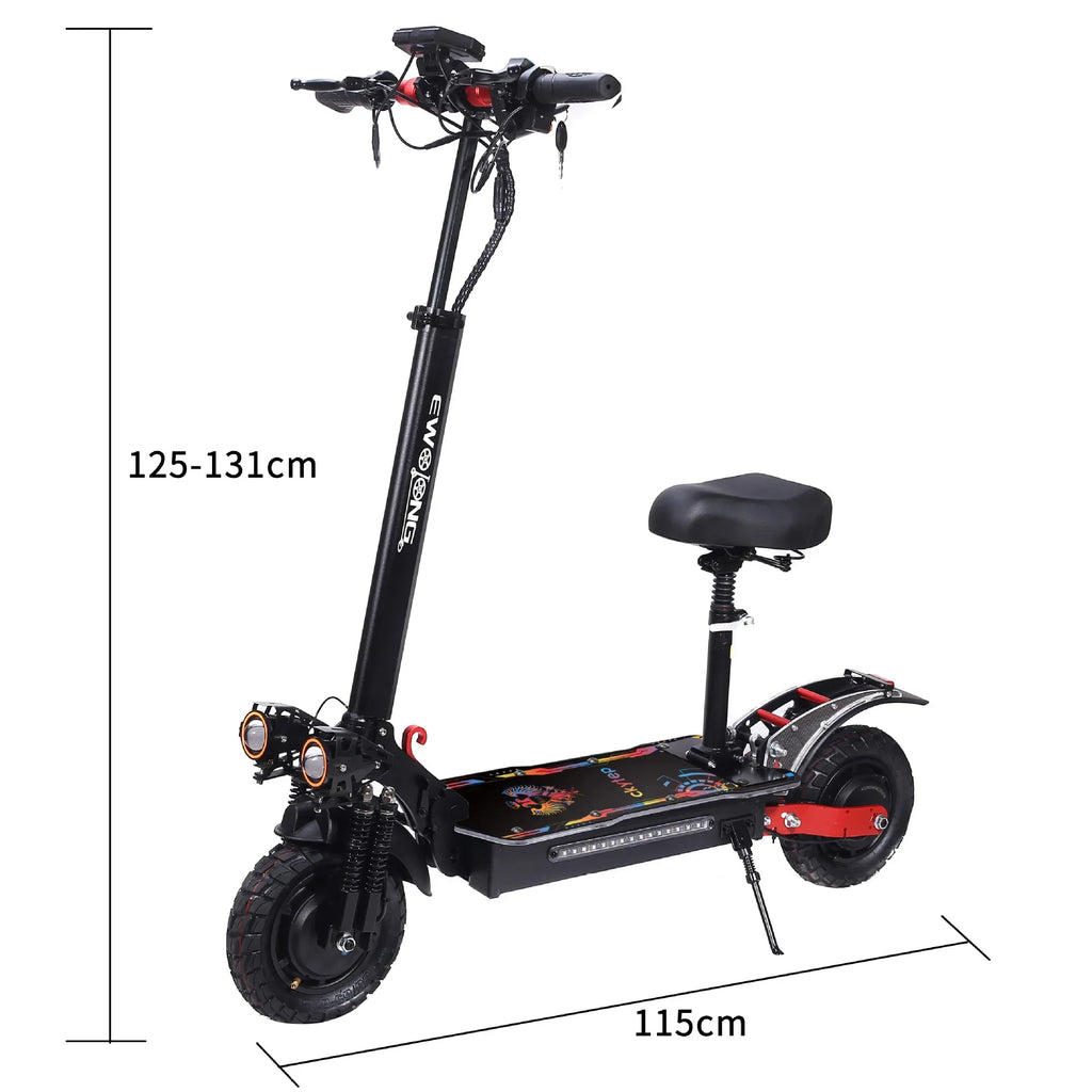 Mountain off-road front and rear shock-absorbing lithium battery aluminum alloy seated acrylic board electric scooter