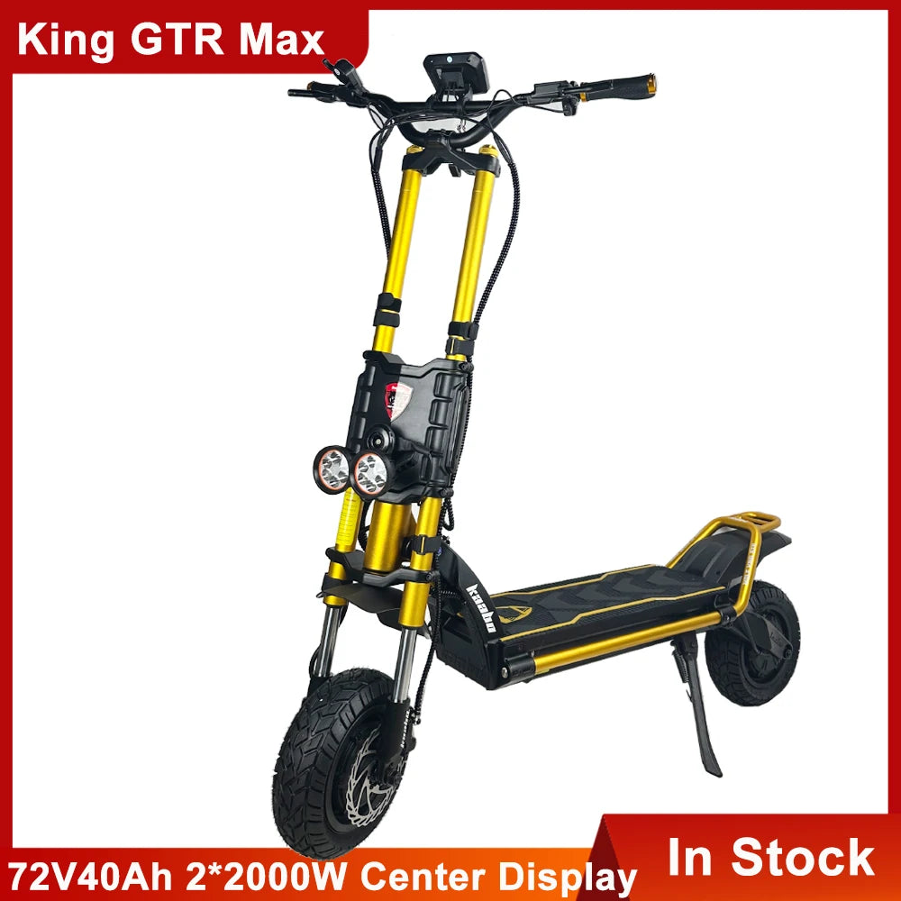 Kaabo Wolf King GTR Max 72V 40Ah 2*2000W Dual Motor Top Speed 105km/h TFT Display IPX7 4Piston Hydraulic Brake Electric Scooter