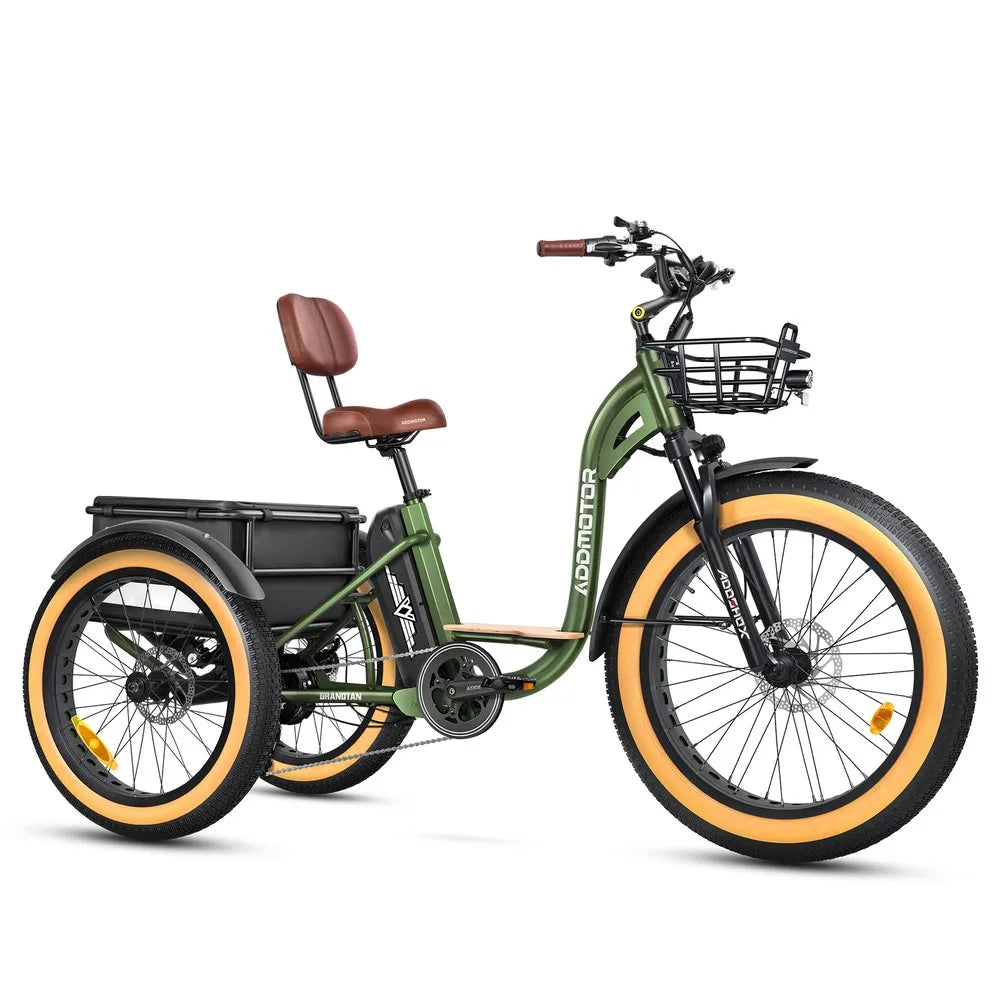 Electric Trike 750W 85MI M-340Plus Step-Thru 3 Wheel E-bike For Senior