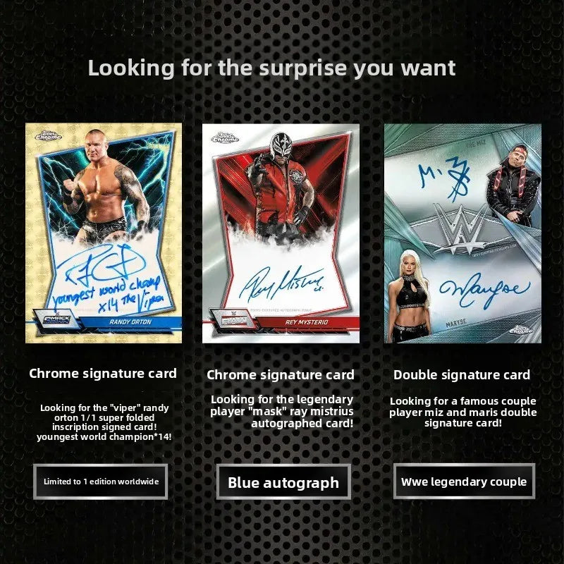 Chrome WWE Trading Cards Mega Box Genuine Collectible Mystery Box Hobby Gifts for Boys Girls Kids Birthday Christmas Presents
