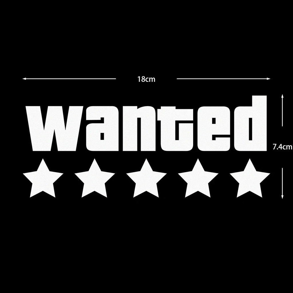 WANTED Motorcycle Sticker Vinyl Waterproof Decal Adaptable Motorcycle / Body / Helmet Motorcycle Decoration Accessories