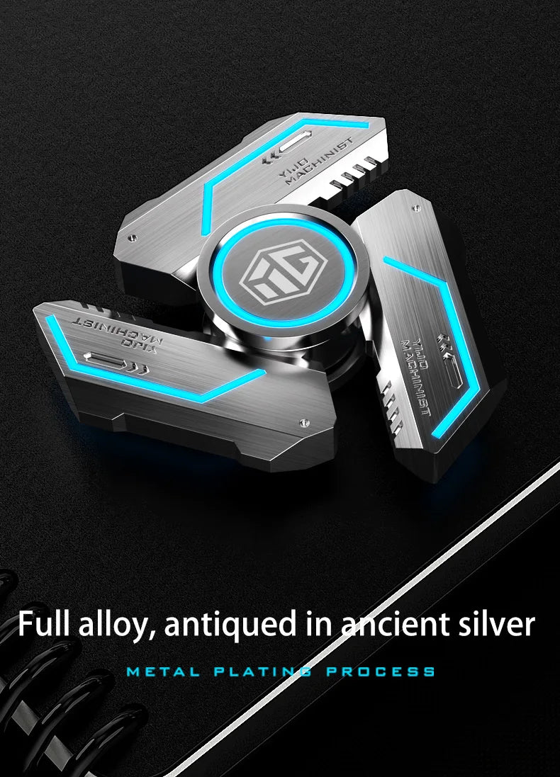 Fidget Spinner Alloy Luminous Light EDC Hand Gyroscope Stress Toys R188 Silent Bearing for Adults Male Kids Toys Birthday Gift