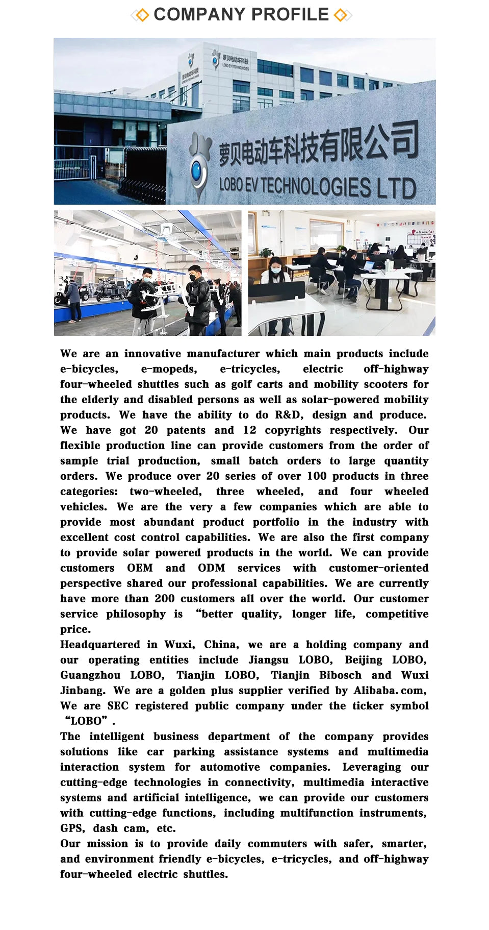 China Hot Selling 3 Wheel Scooter Adult Electric Motorcycle for Sale 3 Wheel Solar Tricycle With Roof
