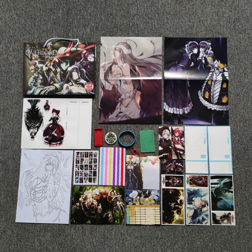 Anime Lucky Gift Bag Stray dogs ONE PIECE Genshin Impact Collection Toy Include Postcard Poster Bookmark Sleeves
